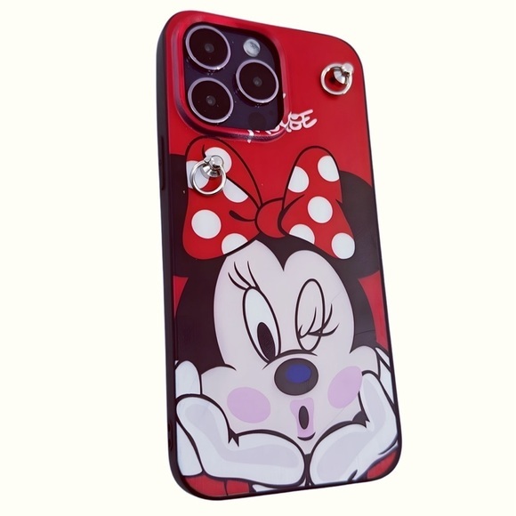 Minnie Mouse Inspired Slim TPU Case for iPhone 14 Pro Max in Red - Picture 2 of 2